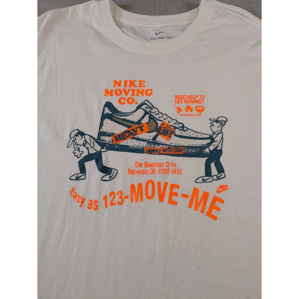 Nike Sportswear Shirt Mens XL White Sneakers Running Activewear New Graphic Tee - Picture 2 of 8